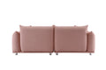 Oversized Loveseat Sofa For Living Room, Sherpa Sofa With Metal Legs, 3 Seater Sofa, Solid Wood Frame Couch With 2 Pillows, For Apartment Office Living Room Pink Pink Wood Primary Living Space Medium Soft Heavy Duty Eucalyptus Foam Fabric 2 Seat