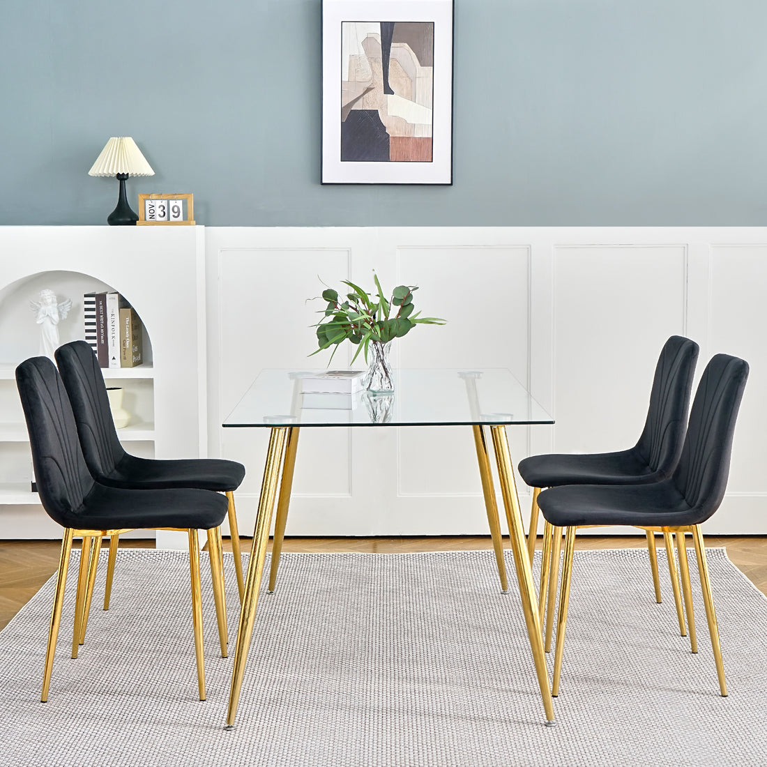 Modern Simple Light Luxury Dining Black Chair