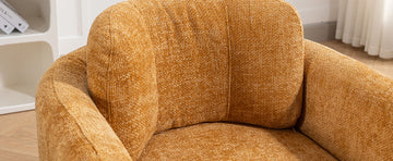 Mid Century Modern Barrel Accent Chair Armchair For Living Room, Bedroom, Guest Room,Office, Pumpkin Orange Pumpkin Orange Upholstered