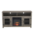 Modern Farmhouse Tv Stand With Electric Fireplace, Fit Up To 65