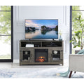 Modern Farmhouse Tv Stand With Electric Fireplace, Fit Up To 65