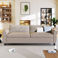 80.7'' 2 In 1 Sofa Bed Sleeper With Large Mattress 63''*70.9*3.3 Inch , For Living Room Spaces Bedroom Beige Polyester