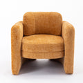 Mid Century Modern Barrel Accent Chair Armchair For Living Room, Bedroom, Guest Room,Office, Pumpkin Orange Pumpkin Orange Upholstered