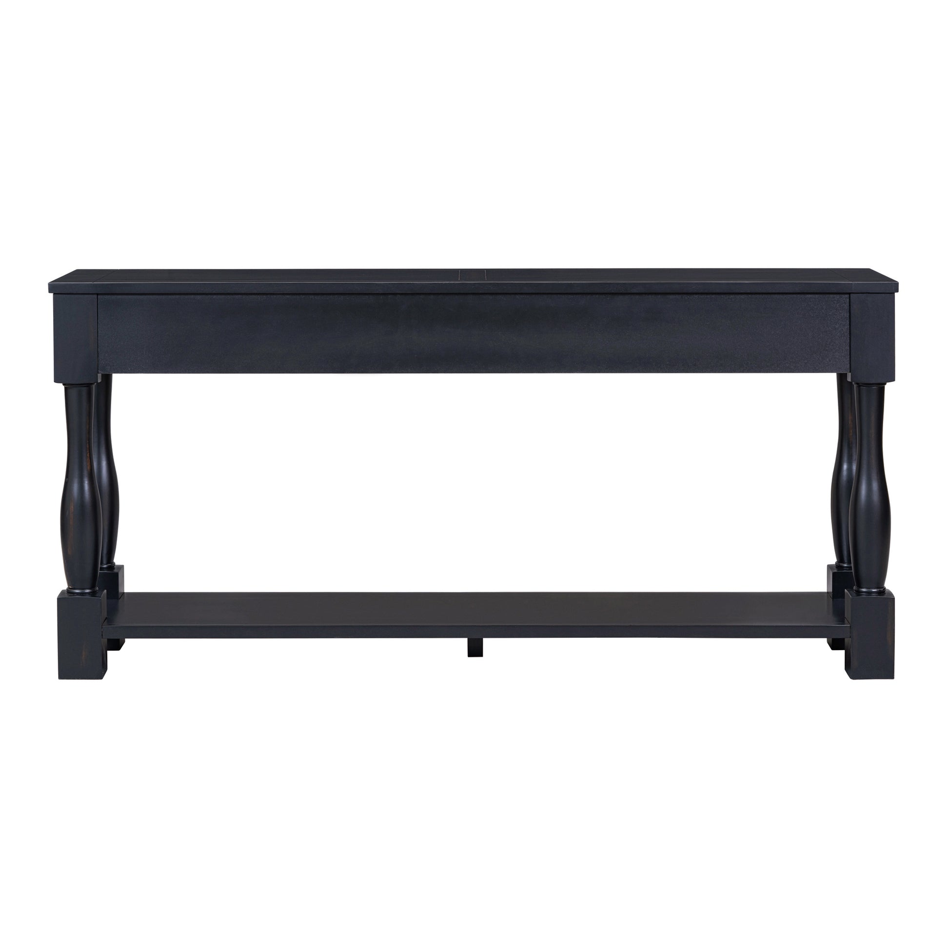 Console Table 63" Long Console Table With Drawers And Shelf For Entryway, Hallway, Living Room Espresso, Old Sku: Wf193795Aab Espresso Solid Wood