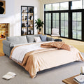 80.7'' 2 In 1 Sofa Bed Sleeper With Large Memory Mattress 63''*70.9*3.3 Inch , For Living Room Spaces Bedroom Gray Polyester