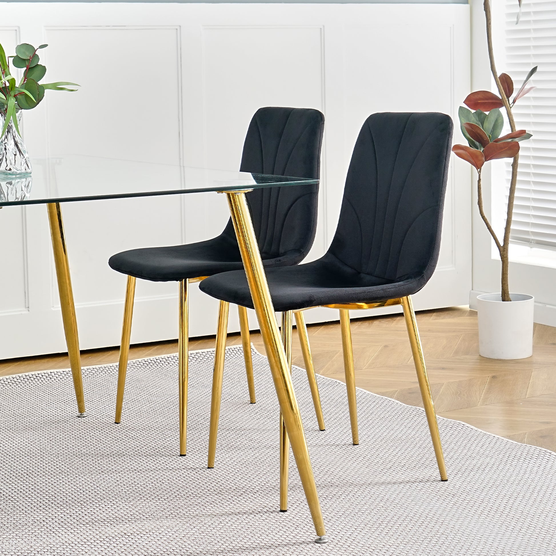 Modern Simple Light Luxury Dining Black Chair