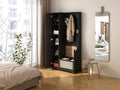 Hall Tree With Bench, Storage Cabinet, Suitable For Living Room, Entryway, Bedroom Black Mdf