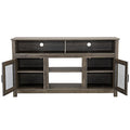 Modern Farmhouse Tv Stand With Electric Fireplace, Fit Up To 65