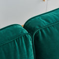 70'' Modern Button Tufted Sofa With 2 Throw Pillows For Living Room,Emerald Emerald Velvet 2 Seat