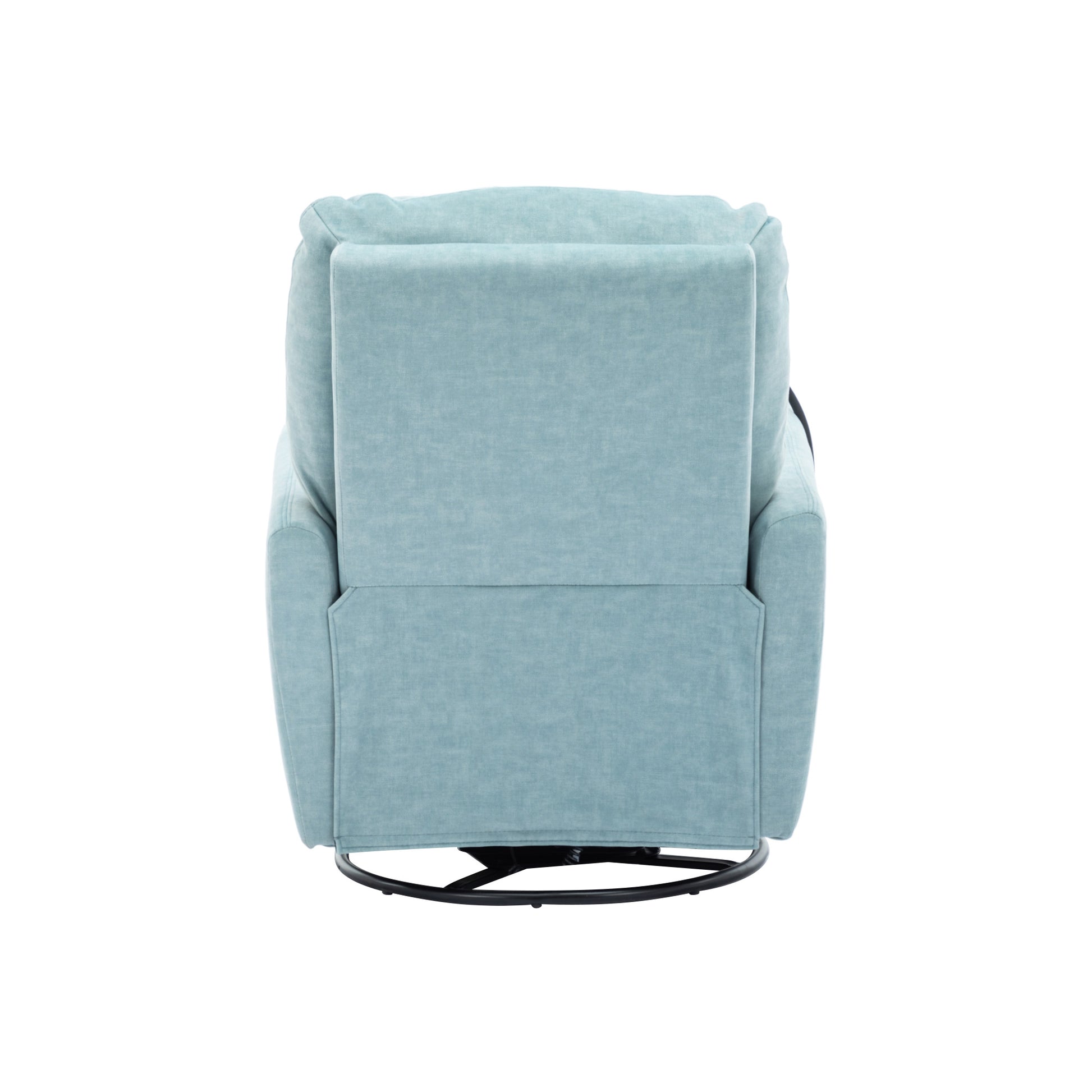 270 Degree Swivel Electric Recliner Home Theater Seating Single Reclining Sofa Rocking Motion Recliner With A Phone Holder For Living Room, Blue Blue Foam Polyester