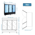 ORIKOOL Glass Door Merchandiser Refrigerator 70 Cu.ft black-steel