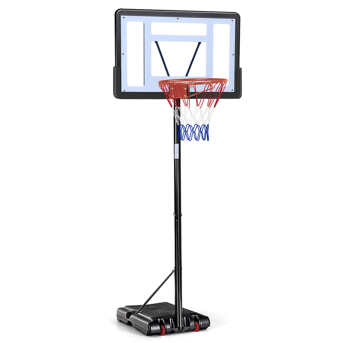 Basketball Hoop Outdoor, 5.2 Ft To 6.8Ft Adjustable Basketball Goal With 32" Backboard & 16" Basket, All Weather Portable Basketball Stand Wheels, For Kids Youth Adult, Indoor Gym, Driveway Balls Sports Black Garden & Outdoor Metal
