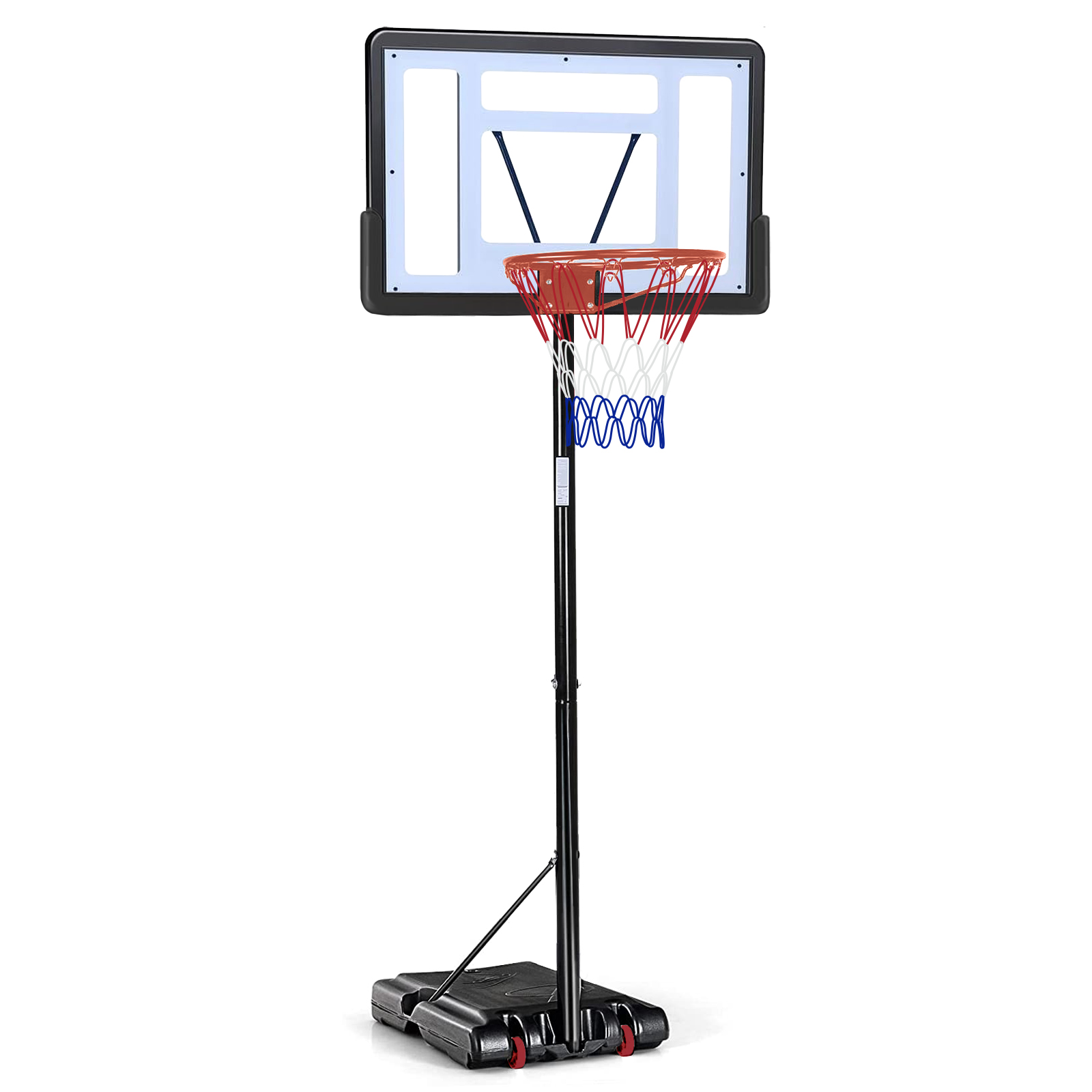 Basketball Hoop Outdoor, 5.2 Ft To 6.8Ft Adjustable Basketball Goal With 32" Backboard & 16" Basket, All Weather Portable Basketball Stand Wheels, For Kids Youth Adult, Indoor Gym, Driveway Balls Sports Black Garden & Outdoor Metal