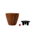 2 Pack 10 In.Dark Wood Plastic Self Watering Planter Pot Dark Brown Abs