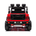 24V Ride On Large Pickup Truck Car For Kids,Ride On 4Wd Toys With Remote Control,Parents Can Assist In Driving,Bluetooth Music Version,Pickup Truck Design With Spacious Storage In The Rear. Red Polyethylene