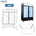 ORIKOOL Glass Door Merchandiser Refrigerator 44.7 black-steel