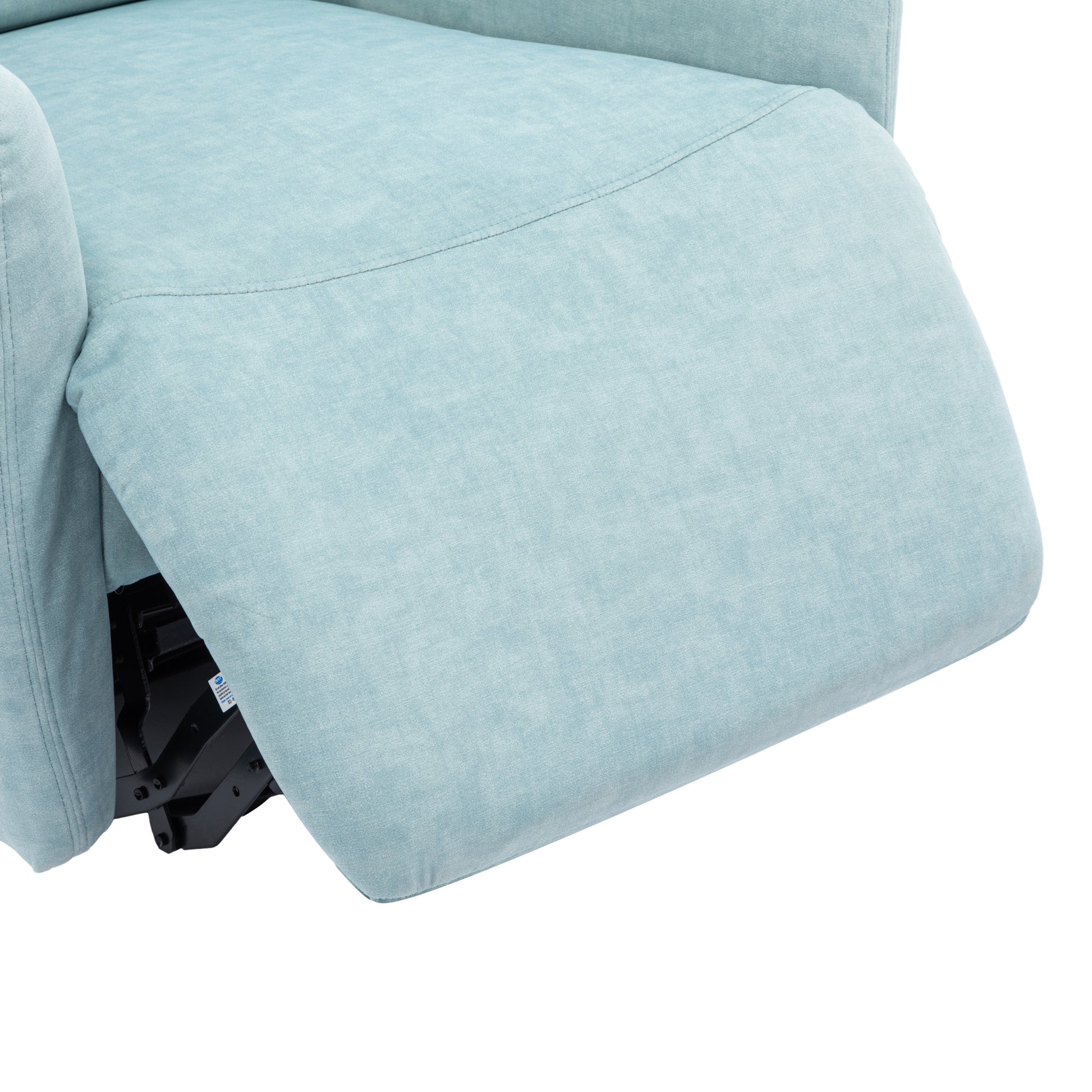 270 Degree Swivel Electric Recliner Home Theater Seating Single Reclining Sofa Rocking Motion Recliner With A Phone Holder For Living Room, Blue Blue Foam Polyester