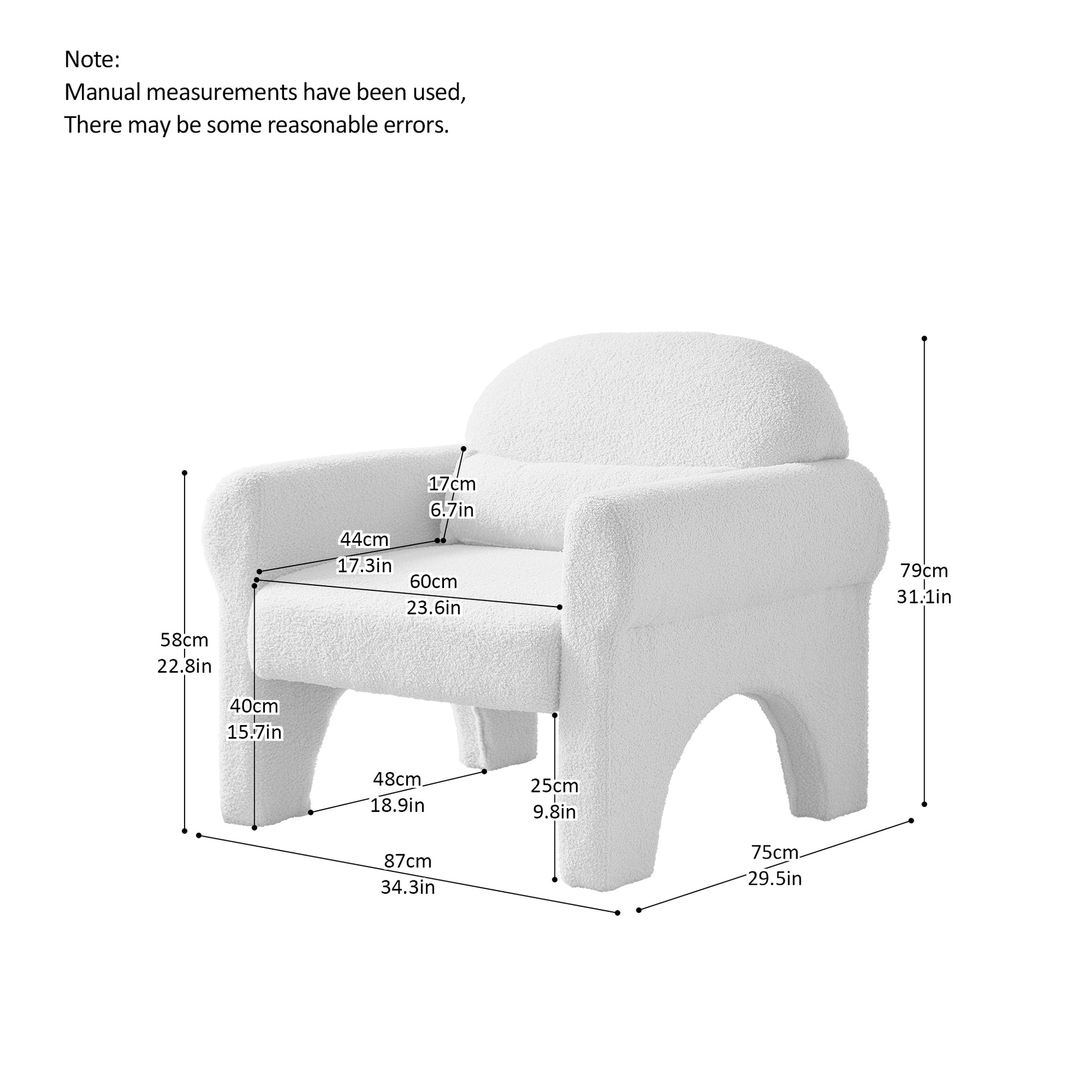 Modern Boucle Accent Chair With Lumbar Pillow For Living Room Antique Yellow Fabric 1 Seat