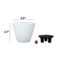 2 Pack Smart Self Watering Planter Pot For Indoor And Outdoor White Round Cone White Abs