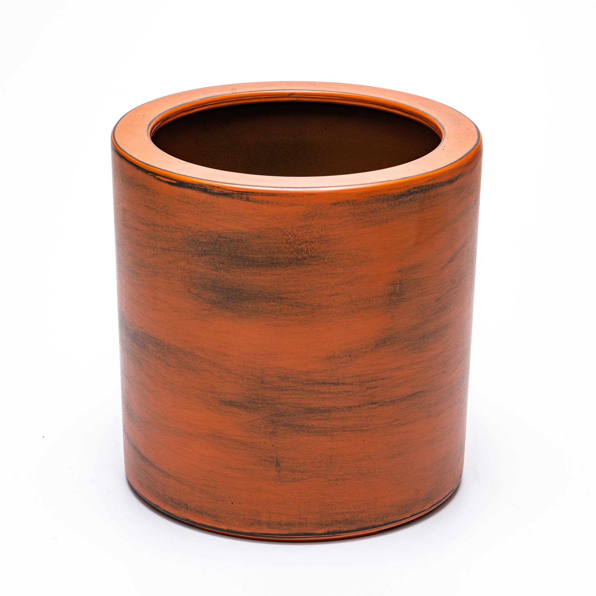 7.8 In. Painted Plastic Self Watering Planter Pot Dark Brown Abs