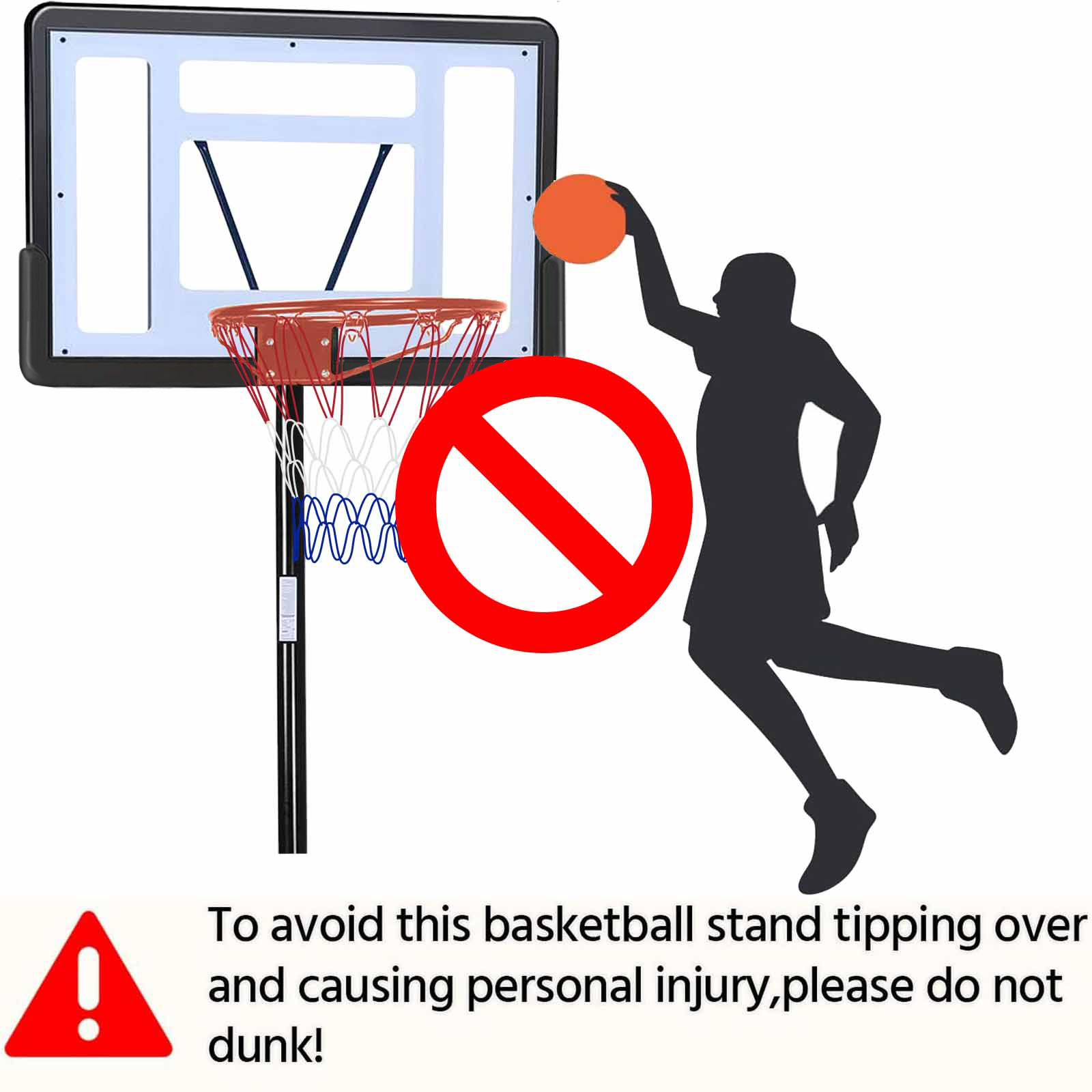 Basketball Hoop Outdoor, 5.2 Ft To 6.8Ft Adjustable Basketball Goal With 32" Backboard & 16" Basket, All Weather Portable Basketball Stand Wheels, For Kids Youth Adult, Indoor Gym, Driveway Balls Sports Black Garden & Outdoor Metal