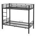 Metal Bunk Bed With Drawers, Twin, Black Twin Black Mdf Metal