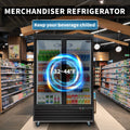 ORIKOOL Glass Door Merchandiser Refrigerator 44.7 black-steel