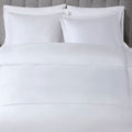 100% Cotton Sateen Embroidered Comforter Set White Cotton