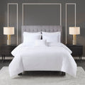 100% Cotton Sateen Embroidered Comforter Set White Cotton