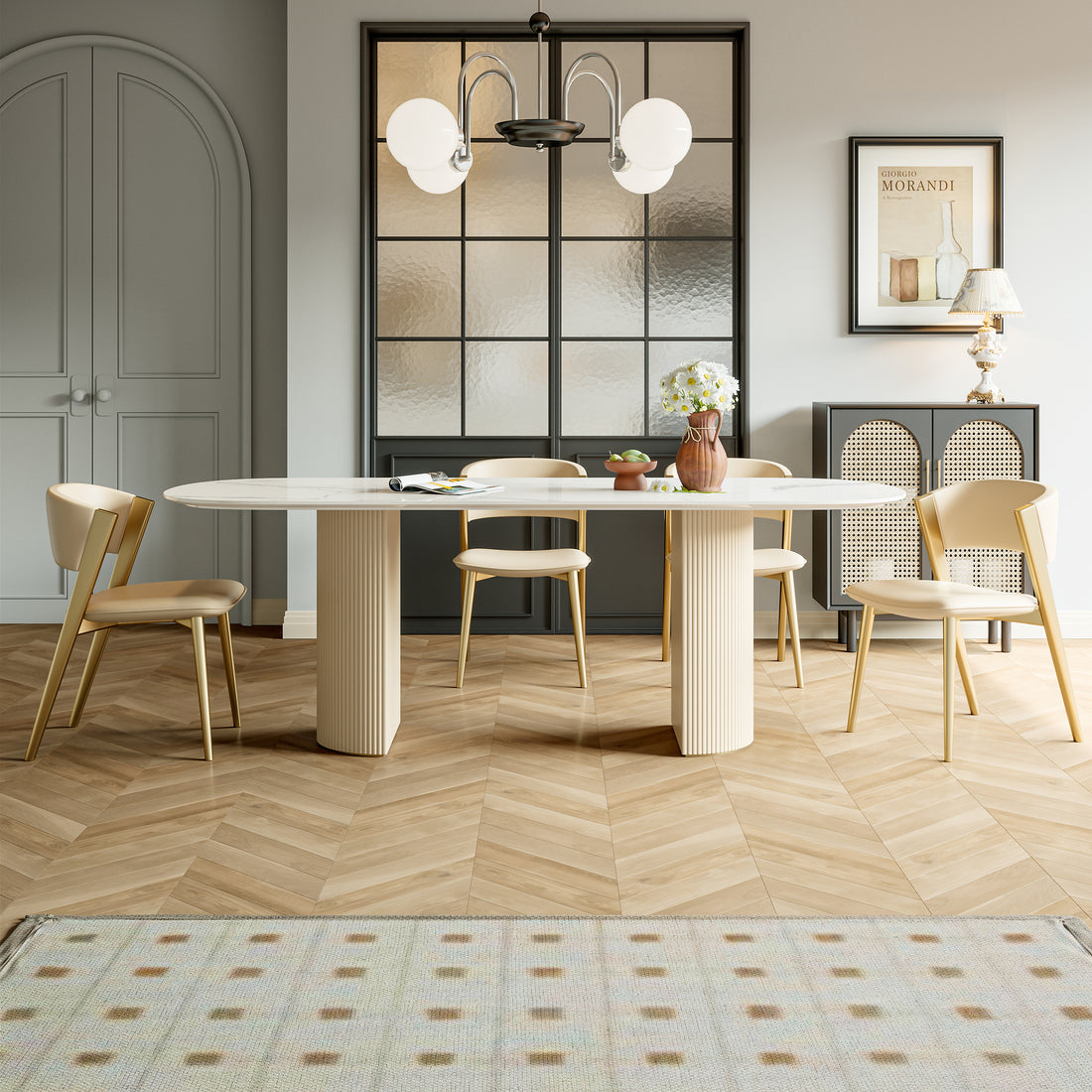 Furniture Dining Furniture Dining Tables Suitable For Families Restaurants Practical And Aesthetiy Pleasing White Carbon Steel