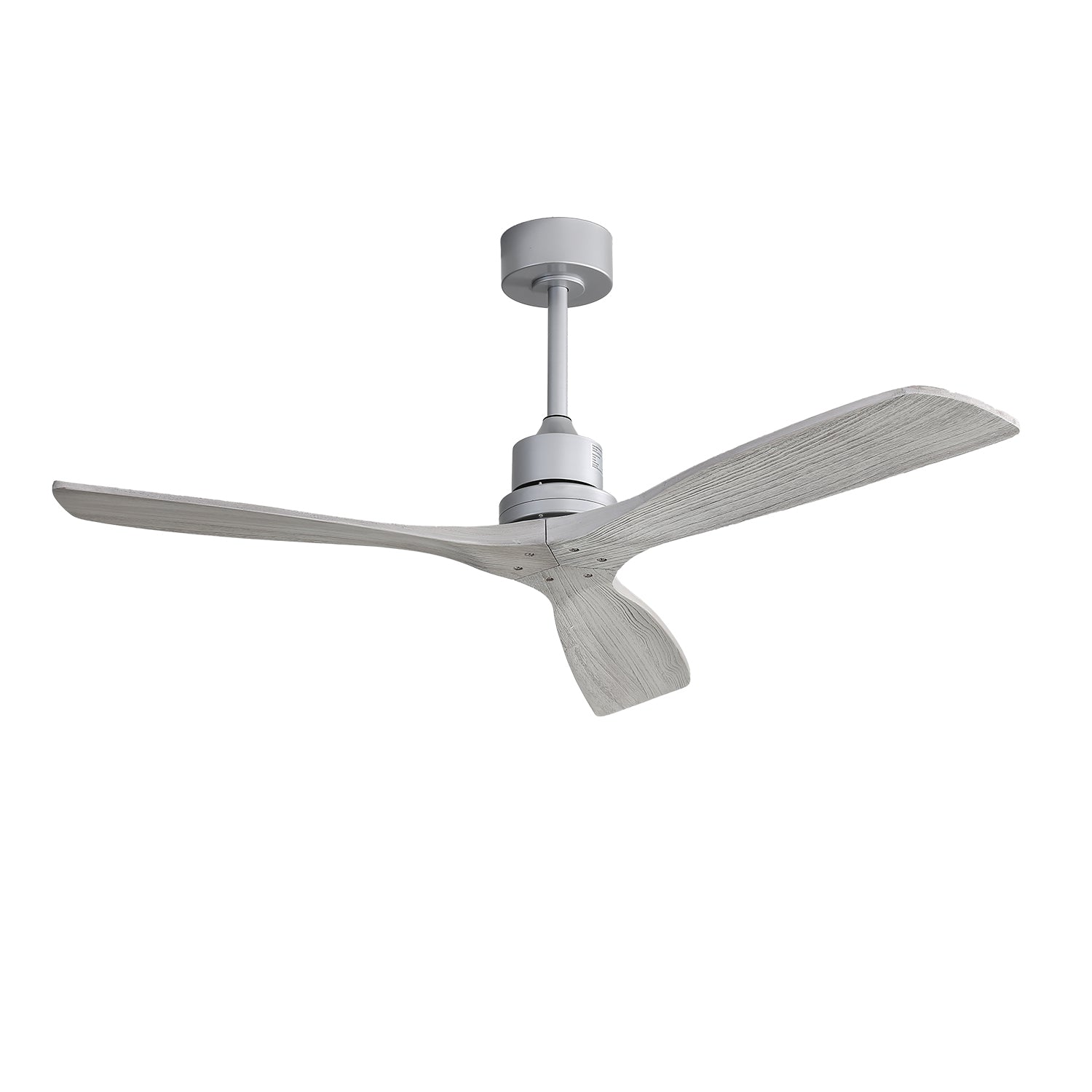 Indoor 52inch Ceiling Fan with Remote Control Solid silver-metal & wood