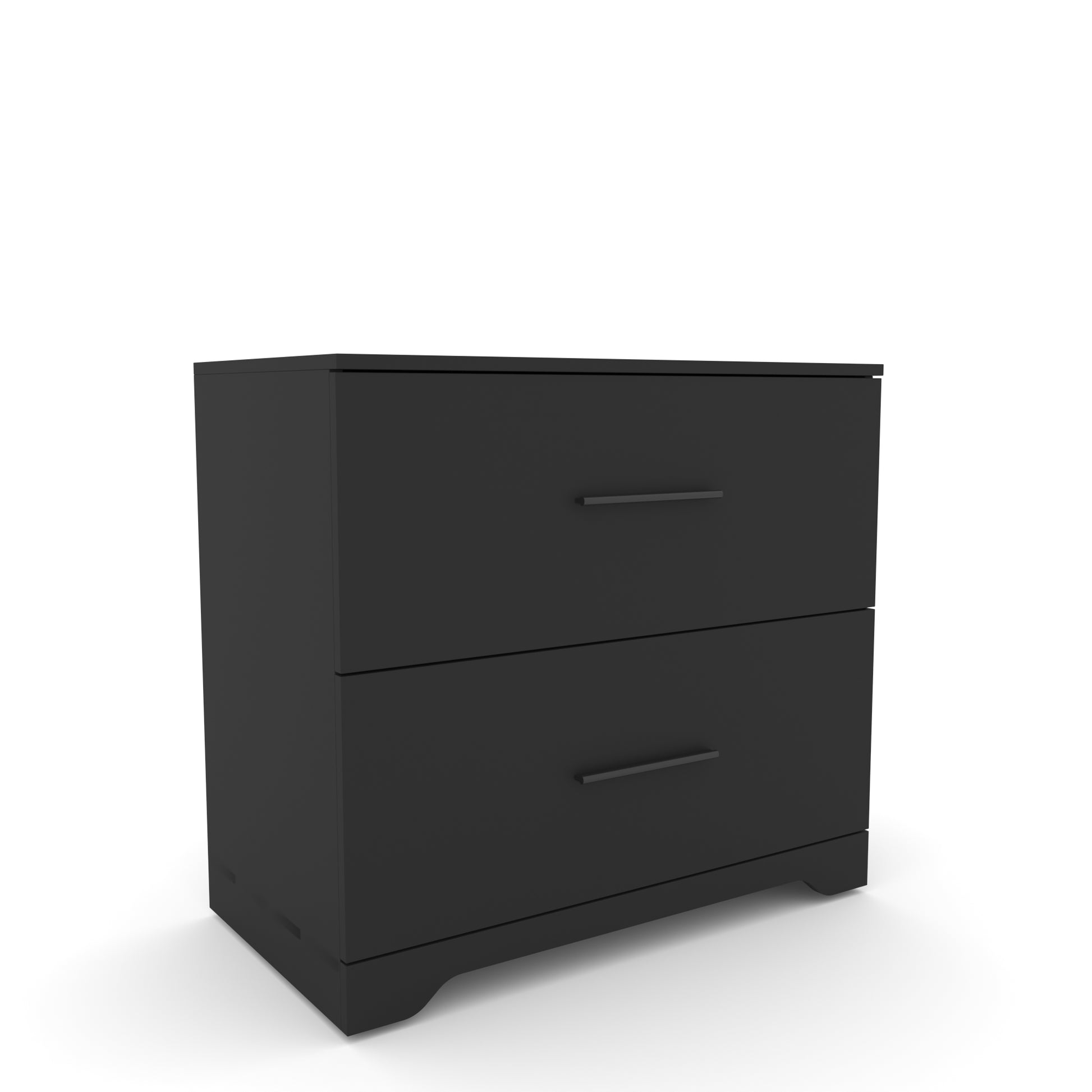 2 Drawer Lateral Filing Cabinet,Storage Filing Cabinet For Home Office, Black Black Particle Board