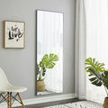 3Rd Generation Grey Solid Wood Frame Full Length Mirror, Dressing Mirror, Bedroom Home Porch, Decorative Mirror, Clothing Store, Floor Mounted Large Mirror, Wall Mounted.65