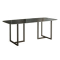 Carbon Steel Dining Table With Lauren Black Gold Stone Surface Supports Up To 71 Kg Black Gold Carbon Steel