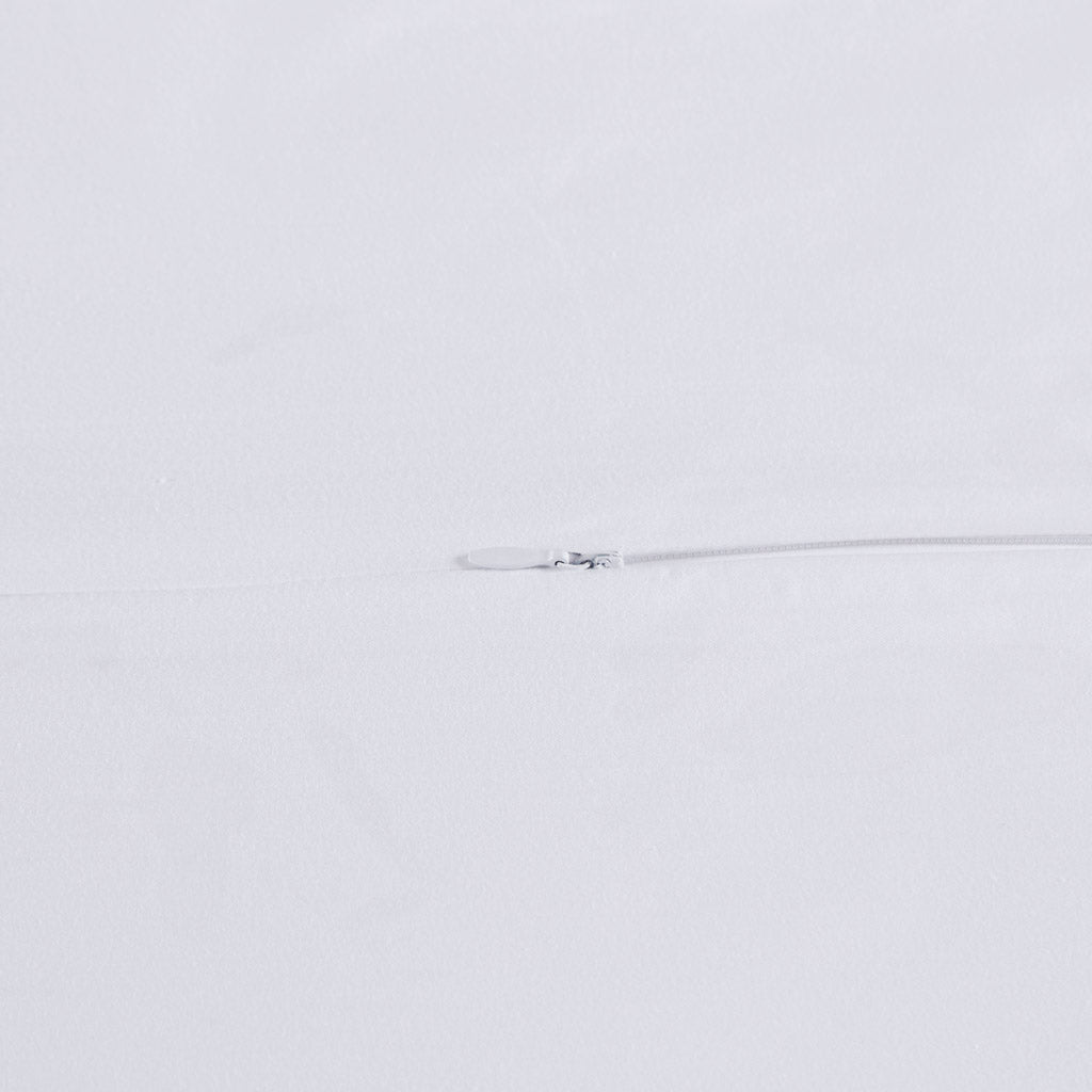 100% Cotton Sateen Embroidered Comforter Set White Navy Cotton