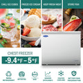 ORIKOOL Chest Freezer 7.0 Cu.ft Solid Top Commercial white-steel