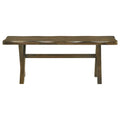 Knotty Nutmeg Dining Bench Brown Brown Dining Room Wipe Clean Rectangular Farmhouse,Rustic Rubberwood Wood