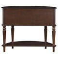 Brown Half Moon Console Table Brown Brown Primary Living Space Traditional Rubberwood Semicircular Shelves Console Tables Wood