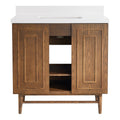 36'' Freestanding Single Bathroom Vanity with Marble wood-1-2-soft close