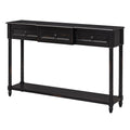 Console Table Sofa Table With Drawers For Entryway With Projecting Drawers And Long Shelf Espresso, Old Sku: Wf189574Aab Espresso Solid Wood Mdf