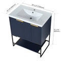 30 Inch Freestanding Bathroom Vanity With Resin 1-navy blue-1-1-soft close