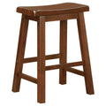 Chestnut Counter Height Stools Set Of 2 Solid Brown Brown Dining Room Wipe Clean Transitional Rubberwood Wood