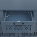 7 Drawer Cabinet, American Furniture, Suitable For Bedroom, Living Room, Study Blue Particle Board