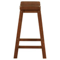 Chestnut Counter Height Stools Set Of 2 Solid Brown Brown Dining Room Wipe Clean Transitional Rubberwood Wood