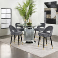 Grey And Black Open Back Counter Height Stools Set Of 2 Solid Grey Dining Room Foam Spot Clean Glam Bar Stools Open Back Foam Velvet