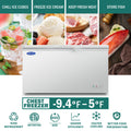 ORIKOOL Chest Freezer 16.4 Cu.ft Solid Top Commercial white-steel