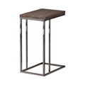 Weathered Grey And Black Snack Table With Expandable Top Grey Brown Folding Primary Living Space Industrial Rectangular Folding Tables Wood