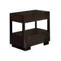 Smoked Peppercorn 2 Drawer Nightstand Brown Brown 2 Drawers Bedroom Drawer Storage Contemporary,Modern Poplar Charging Station Wood