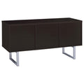 Cappuccino 5 Drawer Credenza With Open Shelving Cappuccino Brown Writting Desk Office Contemporary,Modern Rectangular Drawers Desk Wood Sled