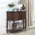 Brown Half Moon Console Table Brown Brown Primary Living Space Traditional Rubberwood Semicircular Shelves Console Tables Wood